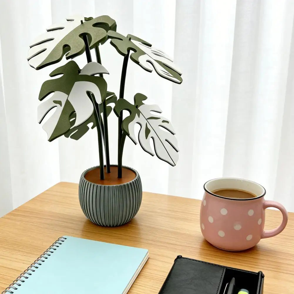 1 Set 3D Printed Monstera Leaf Coaster Tropical Leaves Trivet Anti-scald Mat Kitchen Coffee Cup Holder Dining Table Decoration