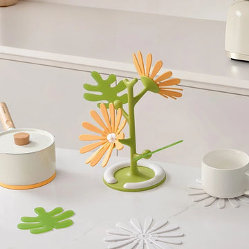 Daisy Pattern Heat Resistant Mat Multipurpose Table Mat For Dishes Bowls Cups Pots Kitchen Dining Protection Pad